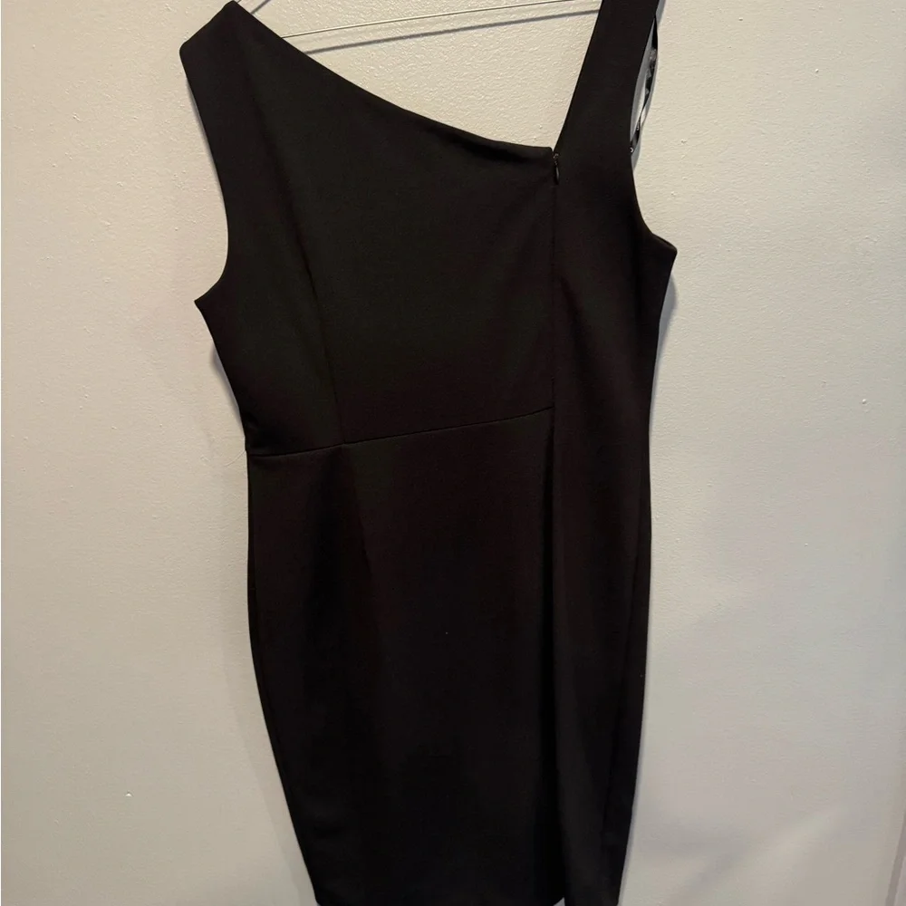 Calvin Klein Black One Shoulder Sheath Dress - Picture 4 of 5